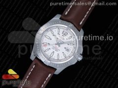 Clot Chronometer SS UBF Best Edition White Dial on Brown Leather strap A2824